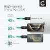 100 w USB C- till USB C-kabel - 1m i flätad nylon USB 3.1 snabbladdande 10 Gbps dataöverföring 8 K Ultra HD för iPhone, Galaxy, Huawei, Xiaomi - svart
