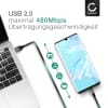 USB Kabel für Huawei MediaPad M1 / M2 / M3 / T1 / T2 / T3 / T5 Tablet - 2m Ersatz Ladekabel Micro USB - Datenkabel 2.0