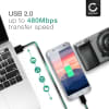 svart USB-kabel laddningskabel för UE Boom 1, 2 / Blast / Megaboom / Megablast / Wonderboom / Roll 1, 2 headset & hörlurar - 1m PVC 2A USB-sladd laddsladd