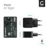 Chargeur USB EU-Plug 1 Port pour 5V / 1A, 1000mA avec 12W, 2.4A, 5V bloc alimentation USB 1x connecteur USB Chargeur secteur USB prise secteur usb