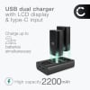 2x Batteri for Panasonic Lumix DC-S1 Lumix DC-S1H Lumix DC-S1R, Lumix S1 kamera - Reservebatteri DMW-BLJ31 2200mAh + USB Dobbel Batterilader DMW-BTC14E, Kamerabatteri Lader