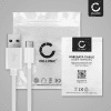 Câble USB C Type C de 1m pour montre Samsung Galaxy S21, S20, S20 FE, S10, S9, Plus, Ultra / Note 20, 10 / A71, A52, A51, A21s, A12 data et charge 3A blanc en PVC