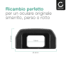 2x Oculare CELLONIC® DK-28 per visore/mirino/viewer - Sostituzione dell’originale Nikon D7500 smarrito Protezione in gommino, ‘eye cup’