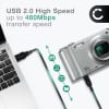14 Pin Connector til USB A kamerakabel for Panasonic Lumix DMC-TZ7, DMC-GH2, DMC-FZ100 hurtigladende datakabel K1HY08YY0031, svart, PVC, 1.5m fra CELLONIC