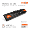 Batteria subtel® HSTNN-DB42 per notebook HP G6000 G7000 / Pavilion dv2000 dv6000 Affidabile ricambio da 4400mAh Sostituzione ottimale per computer portatile laptop HP