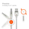 USB Kabel für auna MIC-900-RD / MIC-900B / MIC-900BL - Ladekabel 3m PVC Datenkabel Transparent