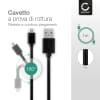 Cavo USB con connettore Micro USB per fotocamera Panasonic Lumix GX9 GX80 G80 G90 DC-FZ72 FZ2000 HC-V770 -V180 DMC-TZ100 TZ90 LX15 LX100 II Filo lungo 1m ricarica 2A cavetto dati in piacevole PVC nero