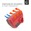 CELLONIC Milwaukee 10,8V-12V lader for Li-Ion litium-ion-batterier - 3A C12 C, 48-59-2401, 4932352000, 4932352069, 48-59-2401 Erstatningslader for batteridrevet elektroverktøy