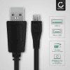 Cable USB para TomTom Via 62 Via 52 Via 135 Rider 40 400 GO 510 520 5200 GO 620 6200 Start 62 Start 52 - Cable de Carga y Datos 1m 1A negro PVC