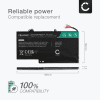 Batteri for HP ENVY x360 15-U, Pavilion x360 13-A, 14-AC, NP03XL, NP03043XL 3400mAh 11.4V fra CELLONIC