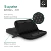 CELLONIC skal för 8 tums surfplatta - universellt tablet-skydd i svart Nylon – Skyddande vattenresistent fodral med stötdämpande bubblor (anti-shock bubbles)