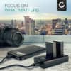 USB dobbel lader (BLS-5 BLS-50 BLS-1) for Olympus OM-D E-M10 Mark II E-M5 Mark III Pen E-PL9 E-PL8 E-PL10 E420 Stylus 1 + 1m + USB Kabel fra CELLONIC