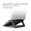 Laptopunterlage / Schoß Lüfter für Laptop u. Notebook - Knietablett Laptophalter: ergonomisch höhenverstellbar einstellbar Ständer - 3in1 Lapstand: Erhöhung, Kühler, Bettauflage