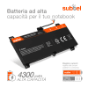 Batteria subtel® C41N1731 per notebook ASUS ROG Strix Scar II (GL704GM/GL704GB/GL704GW) / ROG Strix Hero II GL504GM Affidabile ricambio da 4300mAh Sostituzione ottimale per computer portatile laptop Asus