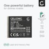 CELLONIC® Camera Battery for Pentax Optio S6 S7 S5i S5z S5n S4 S4i S SV SVi WP WPi W10 W20 A10 A20 A30 A36 A40 Optio X T20 T10 E65 Replacement D-LI8 D-LI85 Battery 700mAh Backup