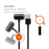 Cavo USB 2.0 con connettore Smartwatch Connector per smartwatch FitBit Ace 2 / Inspire / Inspire HR filo di cavetto dati & ricarica 1A in nero PVC, per bracciale fitenss