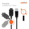 Câble Connector de 1m pour montre Samsung SGH-T100, SGH-D500, SGH-D600, SGH-E700, SGH-A800 data et charge noir en