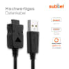 Connector Kabel für Samsung SGH-T100, SGH-D500, SGH-D600, SGH-E700, SGH-A800 Handy Ladekabel - 1m schwarz - Datenkabel für Smartphone