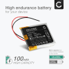 Batteri til Apple iPod Shuffle 2 Gen. 1GB (A1204) 616-0274,616-0278 (100mAh, 3.7V) fra CELLONIC