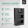 Chargeur Double USB BCN-1 pour batterie BLN-1 de Olympus OM-D E-M1 OM-D E-M5 Mark II