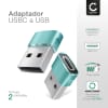 2x USB A USB C Carga Rápida y Transmisión de Datos Inmediata - Pack 2x Adaptador USB tipo C hembra a USB macho para iPhone, iPad, Huawei, Switch, Galaxy y muchos más - verde