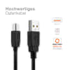 USB Kabel für Nordmende Transita 120 - Ladekabel 3m PVC Datenkabel schwarz