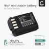 2x Batteri for Panasonic Lumix G9 GH5 II GH5S GH6 S5 S5K DMW-BLK22 Kameraer 2250mAh fra CELLONIC