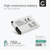 Batteri for Samsung WB100 WB5000 WB550 WB600 WB2000 EX1 PL50 PL55 PL65 L200 L100 ES60 ES55 Kameraer 750mAh fra CELLONIC