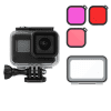 Waterproof Housing Kit for GoPro Hero 112/11/10/9 Black – Includes Touch Back Cover & 3 Color Filters from CELLONIC