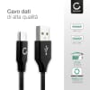 Cavo USB 2.0 con connettore Micro USB per navigatore Garmin Edge 520 Plus, 820, 1000, 1030 / Dashcam 55 / Zumo 595 / Approach / Dezl 760 2m cavetto dati & ricarica 2A in PVC nero