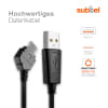 Connector Kabel für Samsung SGH-E250, SGH-P300, SGH-U700, SGH-X830, SGH-D900, SGH-E900 Handy Ladekabel - 1m PVC schwarz - Datenkabel für Smartphone