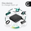200W 6-port GaN USB-C Ladehub – PD QC 3.0 Hurtig Ladestasjon for Laptoper, Nettbrett & Mobiler fra CELLONIC