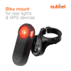 subtel® Supporto adattatore per tubi di 25 mm & 32 mm di bici per Garmin Edge, Sigma Sport Rox, Bryton Rider, Mio Cyclo, iGPSPORT fissaggio di fanale, luce o navigatore ciclocomputer tachimetro nero kit di attacco con riduzioni, chiavini e viti