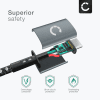 USB-C til USB-C kabel grå / svart – 1m nylonflettet kabel USB 3.1 hurtiglading 100 W, dataoverføring 10 Gbps, 8K Ultra HD for iPhone 17, 17 Pro, Air, 17 Pro Max, 16 Series, Galaxy S21 S20 S10 Hauwei P40 P30