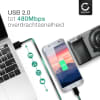 USB Kabel compatibel met Garmin Edge 520 Plus, 820, 1000, 1030 / Dashcam 55 / Zumo 595 / Approach / Dezl 760 - 1m Oplaadkabel 2A Navigatie GPS PVC Datakabel zwart
