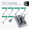 Batería para Dyson V7, Dyson V7 Motorhead, Dyson V7 Animal, Dyson V7 Trigger, V7 Cord Free, V7 Total Clean, SV11 Type B - Batería Dyson 968670-02 (21.6V, 2500mAh) de CELLONIC - Batería con tornillos