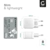 1 Port USB Charger 5V 1A 5W Charging Mains Wall USB Adapter Outlet Socket 100V-240V for Mobile Phone, Tablet, Speakers, Powerbank - White