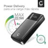 20000mAh Power Bank Carga Rápida USB C PD 22.5W pantalla LED - Batería externa gran capacidad para iPhone, iPad, Airpods, Galaxy, Huawei, Switch o PSP - negro