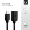 Cavo USB OTG per smartphone, tablet, smartwatch, altoparlanti, fotocamere o cuffie Adattatore OTG USB C Tipo C maschio a USB A femmina - Connessione host USB, cavo adattatore On The Go nero