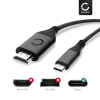 USB-C to HDMI 4K Adapter Cable – Audio / Video Transmission Converter: Connect Phone, iPad, Laptop to TV, Monitor, Projector - Male to Male USB Type C to HDMI 2.0 - HDCP HDR 60Hz