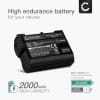 Batteri for Nikon D850, D750, ZR, 1 V1, D7500, D7200, D810, D800, D7000, D7100, Z6 II, D610, D600, D800E, Z 5, 6, 7II, 9, 6 II, Z7 II - EN-EL15 2000mAh reservebatteri