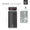 Große Powerbank 20000mAh - USB C Portable Charger 20W PD Flache Schnelllade Power Bank für Apple iPhone, iPad, Airpods, Galaxy, Switch, Handy, Tablet, Flugzeug