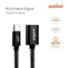 USB OTG Kabel für Huawei P60, P50, P40, P30, P20 Handy - OTG Adapter USB C Type C Stecker auf USB A Buchse - USB Host Anschluss, On The Go Adapterkabel schwarz