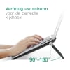 Laptopstandaard / verhoging voor laptop & notebook. Laptophouder: ergonomisch in hoogte verstelbare standaard - 3 in 1 laptop riser wit voor bureau of bank