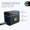 2-spor Batteriladeetui for Insta360 One X5 Batterier + 60cm + USB Kabel fra CELLONIC