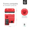 Caricabatteria di ricambio M12-18C compatibile 48-59-1812, 48-59-1810 colore rosso, ricarica rapida di batterie originali Milwaukee ioni litio 10.8V /12V, 14.4V & 18V M12-18C, 48-59-1812, 48-59-1808