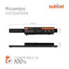 Batteria subtel® U164P per notebook Dell Studio 1745 / Studio 1749 Affidabile ricambio da 6600mAh Sostituzione ottimale per computer portatile laptop Dell