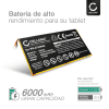 Bateria Acer PR-279594N gran capacidad 6000mAh - PR-279594N, Batería recargable para tablets Acer Iconia One 10 (B3-A40) 6 Pin