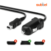 Billaddare för Navigon (mini USB) GPS & navigator med snabb 5V 1A / 1000mA laddning och 1.1m USB-kabel / laddsladd