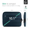 CELLONIC Nettbrettveske 10.1 tommer Universal Nylon Sort - Beskyttelse til nettbrett med anti-støt-bobler, vannavstøtende | Etui